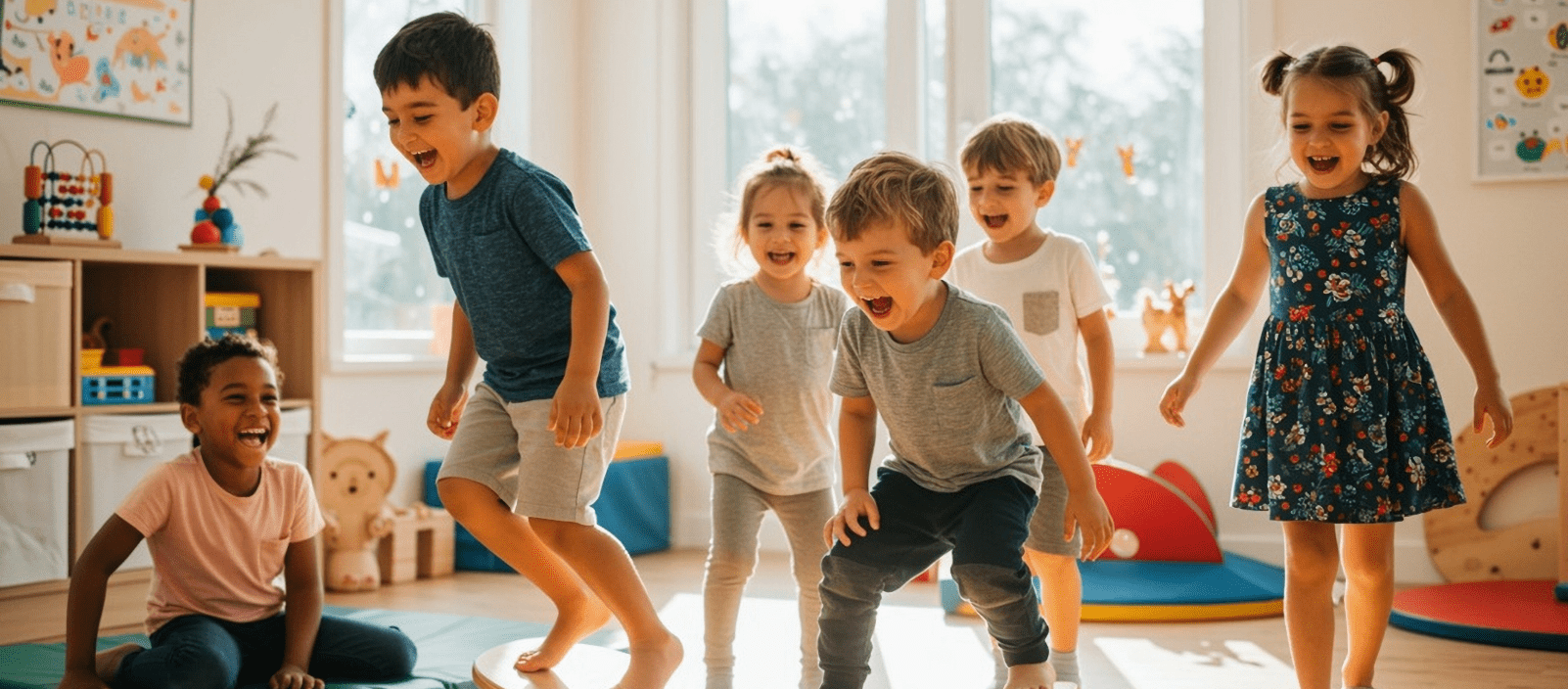 kids playing in day care
