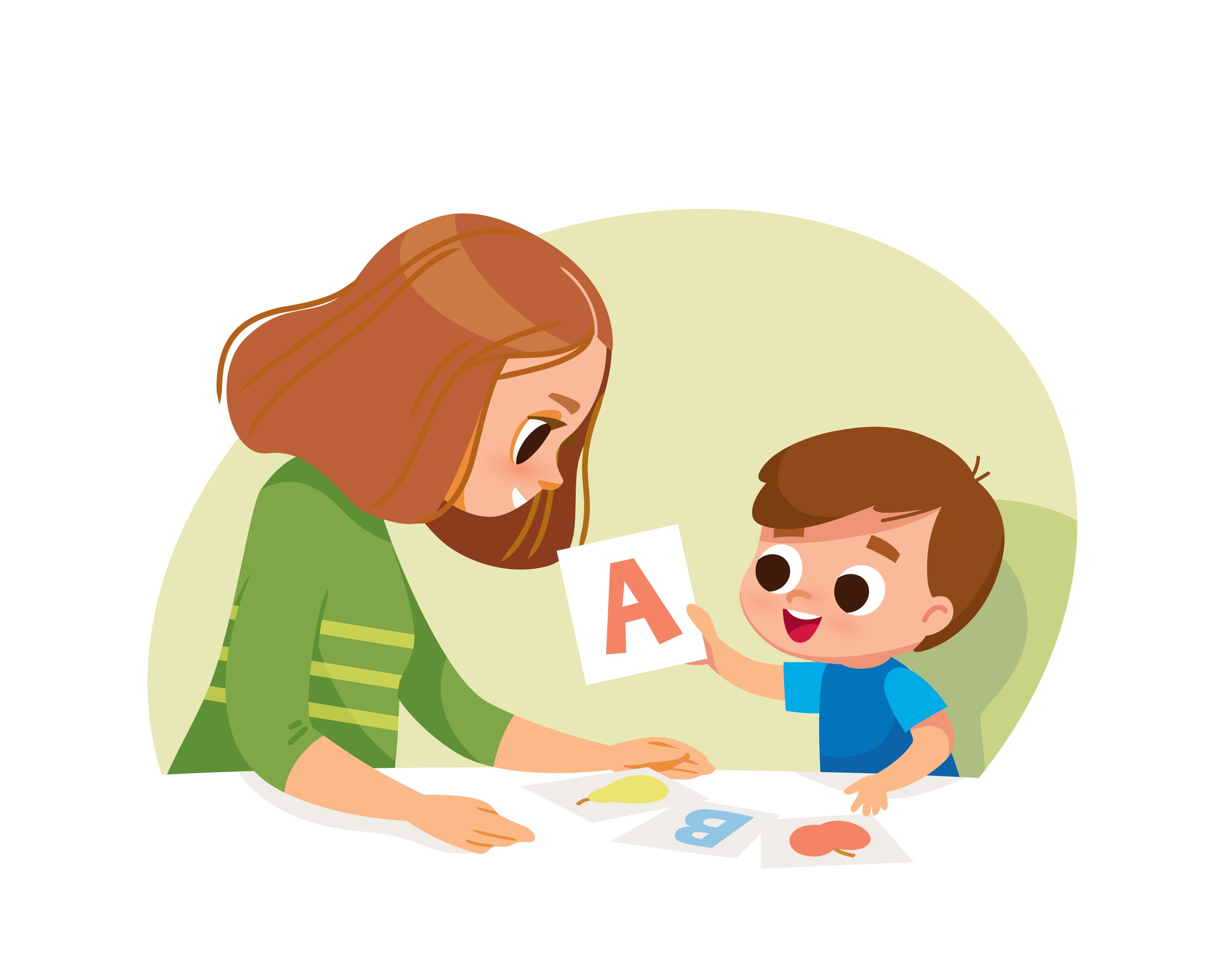 A baby engaging with alphabet letters, representing early childhood education and school readiness